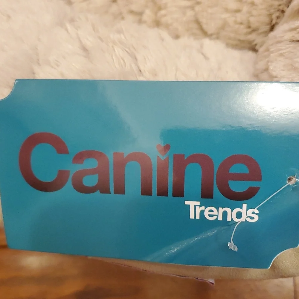 Cream Fuzzy Dog Bed with Donut Design